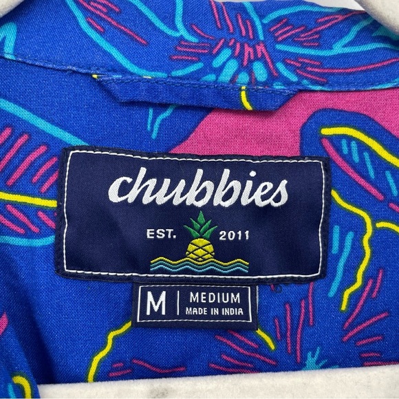 Chubbies Shirt Chubbies The Sunday Stroll Rayon Sunday Shirt Hawaiian Floral M - Picture 2 of 6